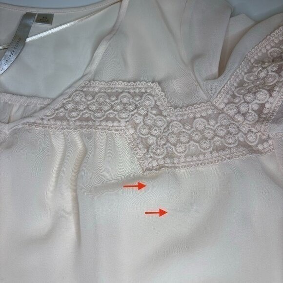 LC Lauren Conrad Womens Dainty Fairy Sheer Lace Top Size XSmall 3/4 Sleeve Boho - Picture 11 of 11